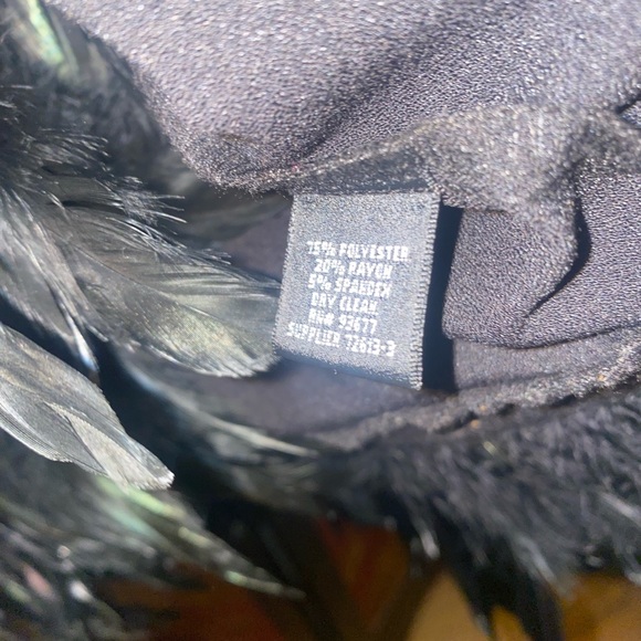 (NWT)🛍️NICOLE BY NICOLE MILLER 10 YR ANNIV SLEEVELESS BLOUSE-FEATHER TOP SZ LRG - Picture 14 of 14